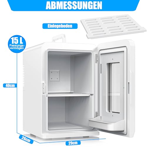Detalle 2 de KESSER Mini réfrigérateur 2 en 1 — Glacière portable de 15 litres avec fonction chauffage, AC/DC 220-240 V / 12 V et prise allume-cigares