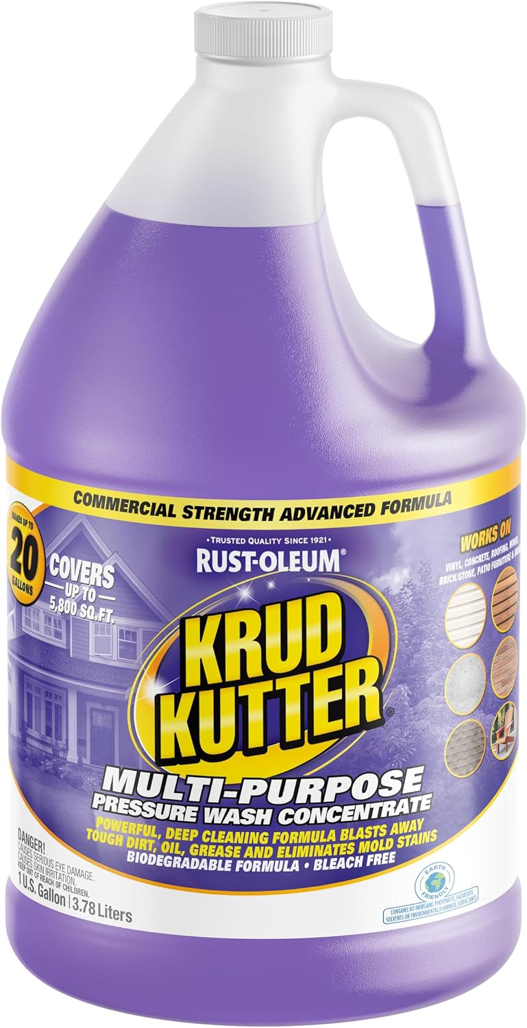 Detalle de Krud Kutter 385462 Pressure Washer Cleaner Concentrate, 1 Gallon, Bleach-Free