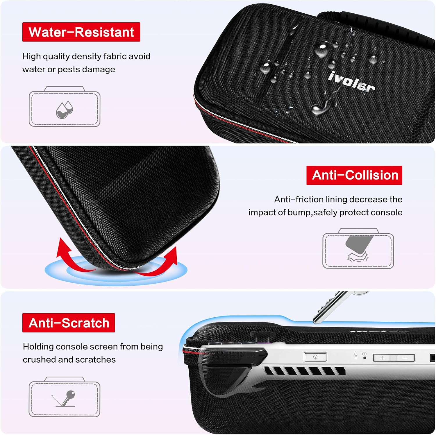 Thumbnail 5 de ivoler Carrying Case for Nintendo Switch 2 2025 – 7" handheld case