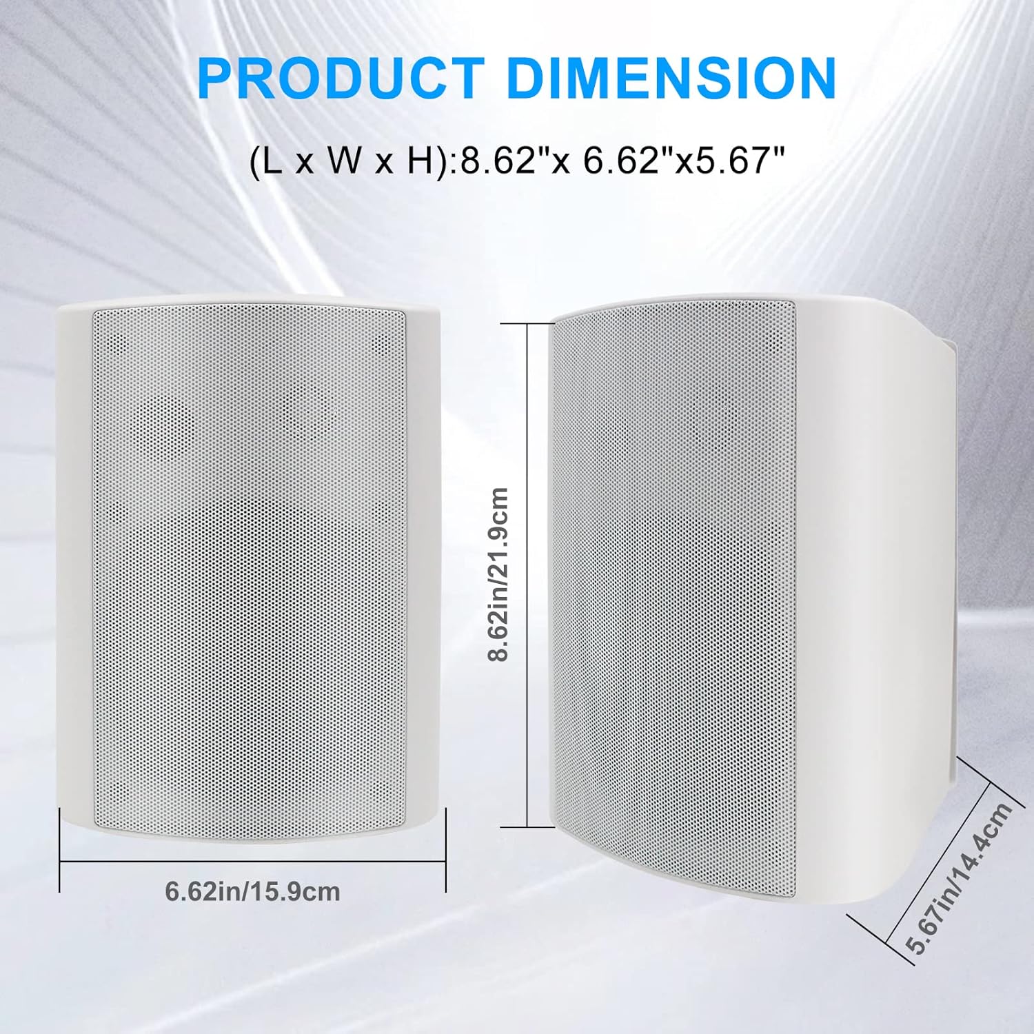 Thumbnail 1 de Herdio 5,25 Zoll Bluetooth Außen-Lautsprecher Set – 600W, IP66, 4 Passivlautsprecher + Verstärkerbox