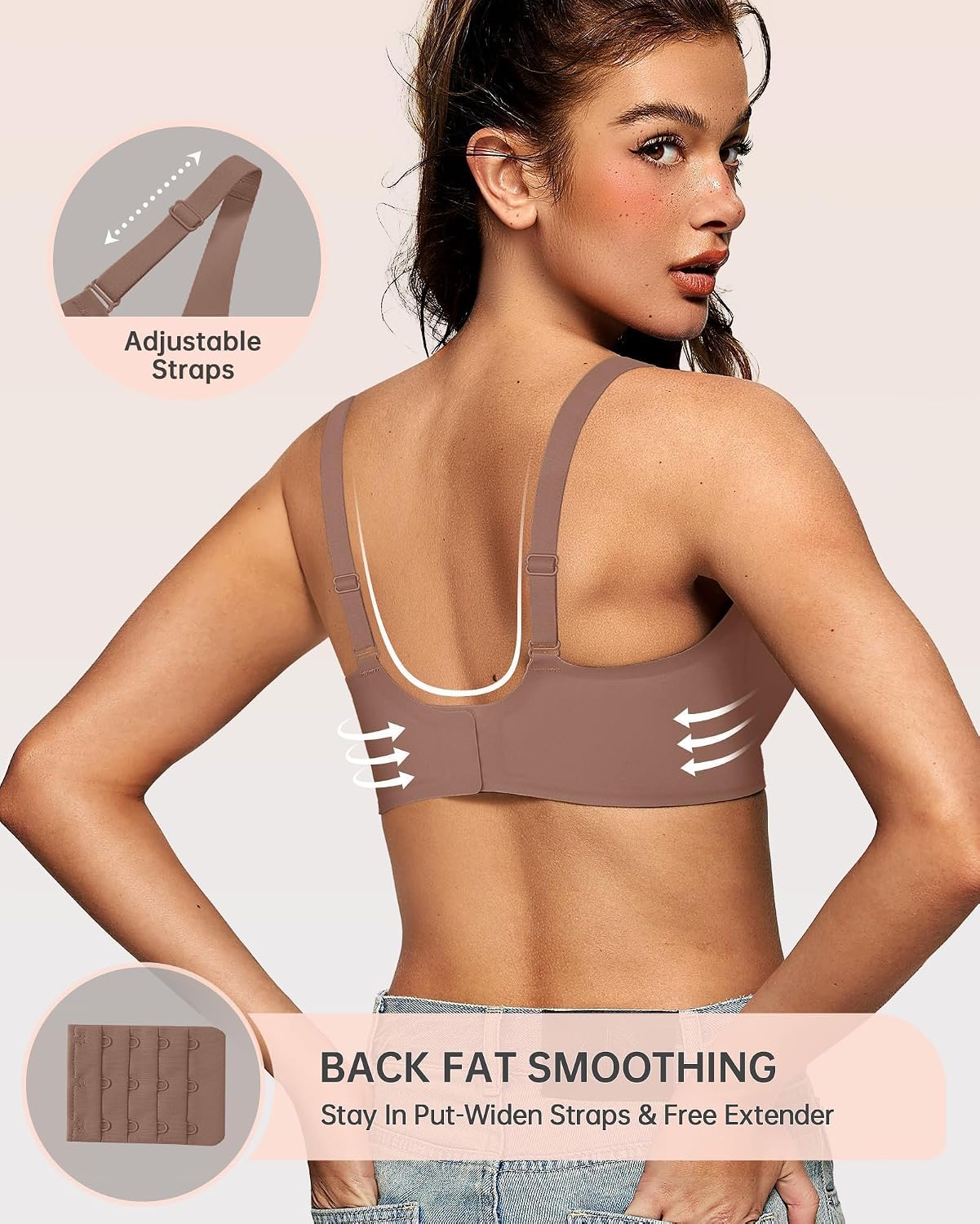 Thumbnail 2 de OEAK Deep V No-Wire Bra for Women (Seamless Lift & Comfort)