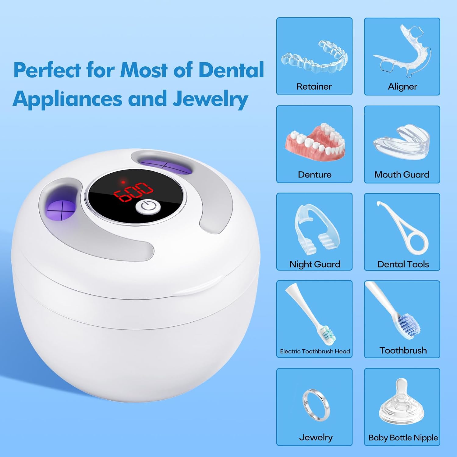 Thumbnail 4 de Upgraded Ultrasonic Retainer Cleaner 200 mL 🦷