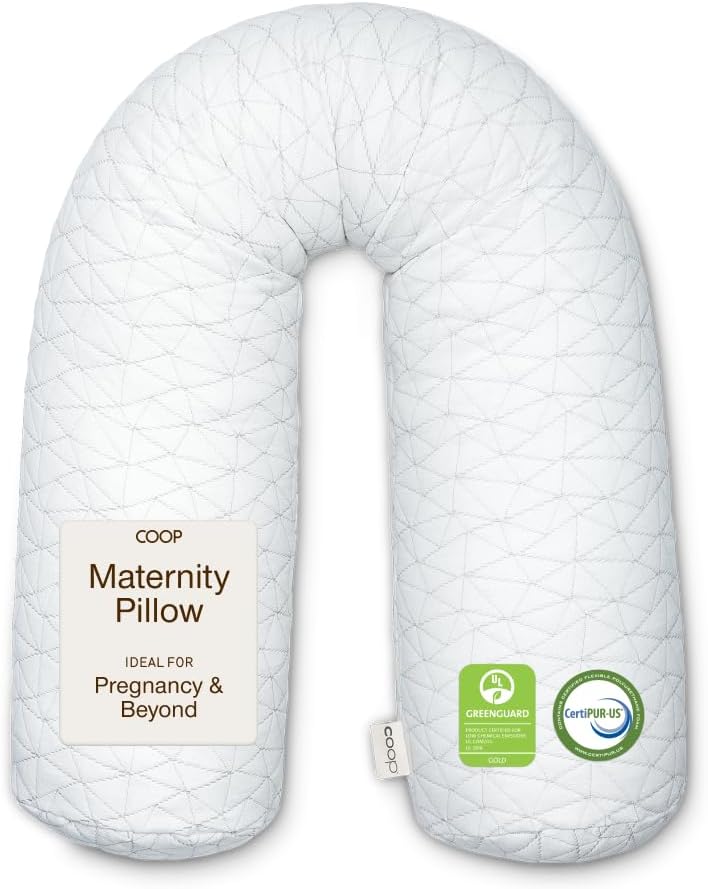 Detalle de Coop Home Goods CPL003MT-00 Adjustable Maternity Pillow, Memory Foam, Washable Cover