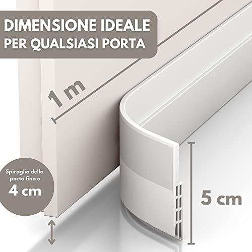 Detalle de Vellure Paraspifferi porta blindata NUOVO: sottoporta Premium, bianco