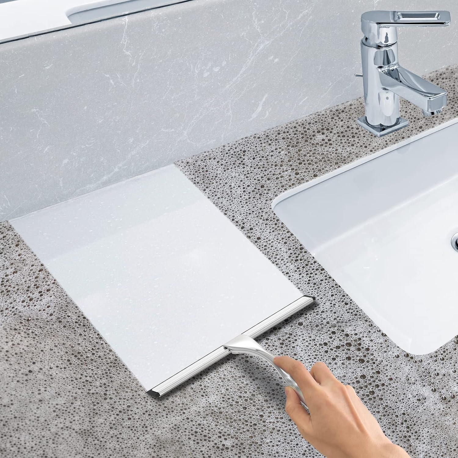 Thumbnail 4 de All-Purpose Stainless Steel Shower Squeegee 10"