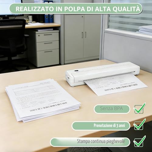 Detalle 2 de ACOMTUO 200 Fogli Carta Termica A4 per Stampante – Carta Termica BPA-free per Foto, Fatture e Documenti