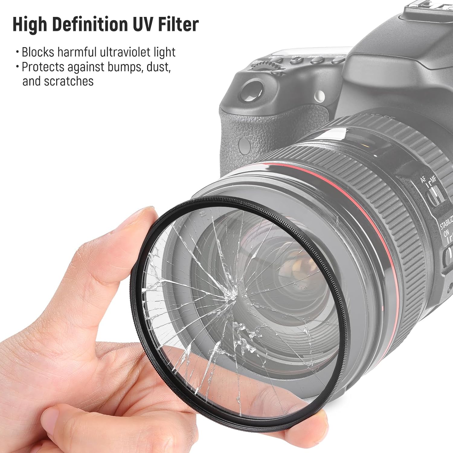 Thumbnail 3 de NEEWER Kit filtres d’objectif 49 mm UV/CPL/ND4 avec étui rigide et chiffon