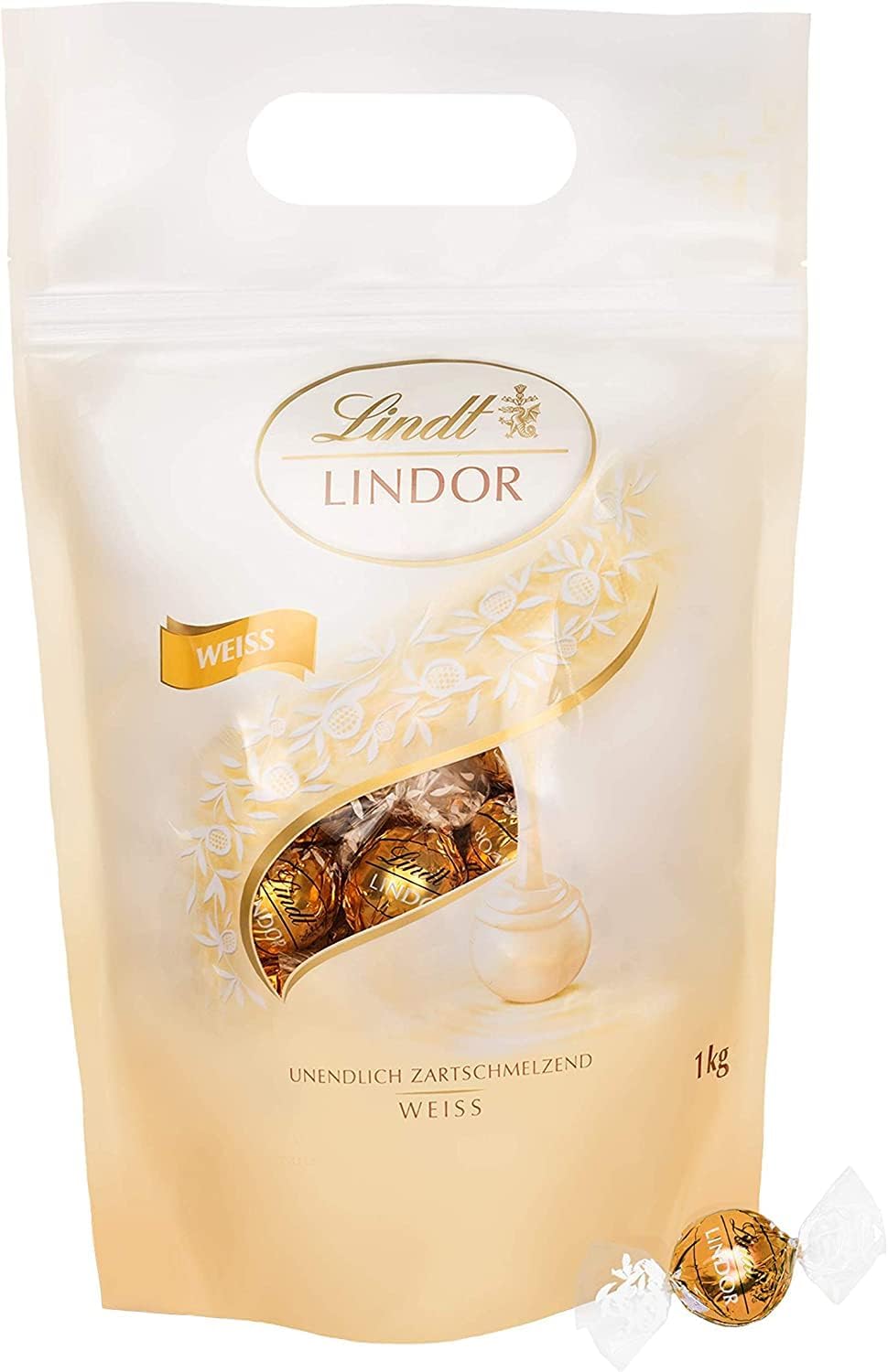 Detalle de Lindt LINDOR Praline Cioccolato Bianco 1kg 🍫