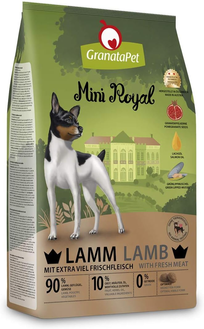 Detalle de GranataPet Mini Royal Lamm – Getreidefreies Trockenfutter für kleine Hunde (1 kg)