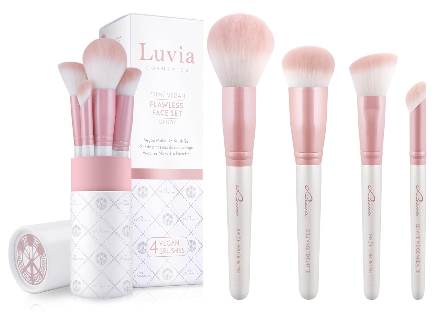 Detalle de Make-Up Pinselset Luvia – Flawless Face Brush Set (4 vegane Kosmetikpinsel)