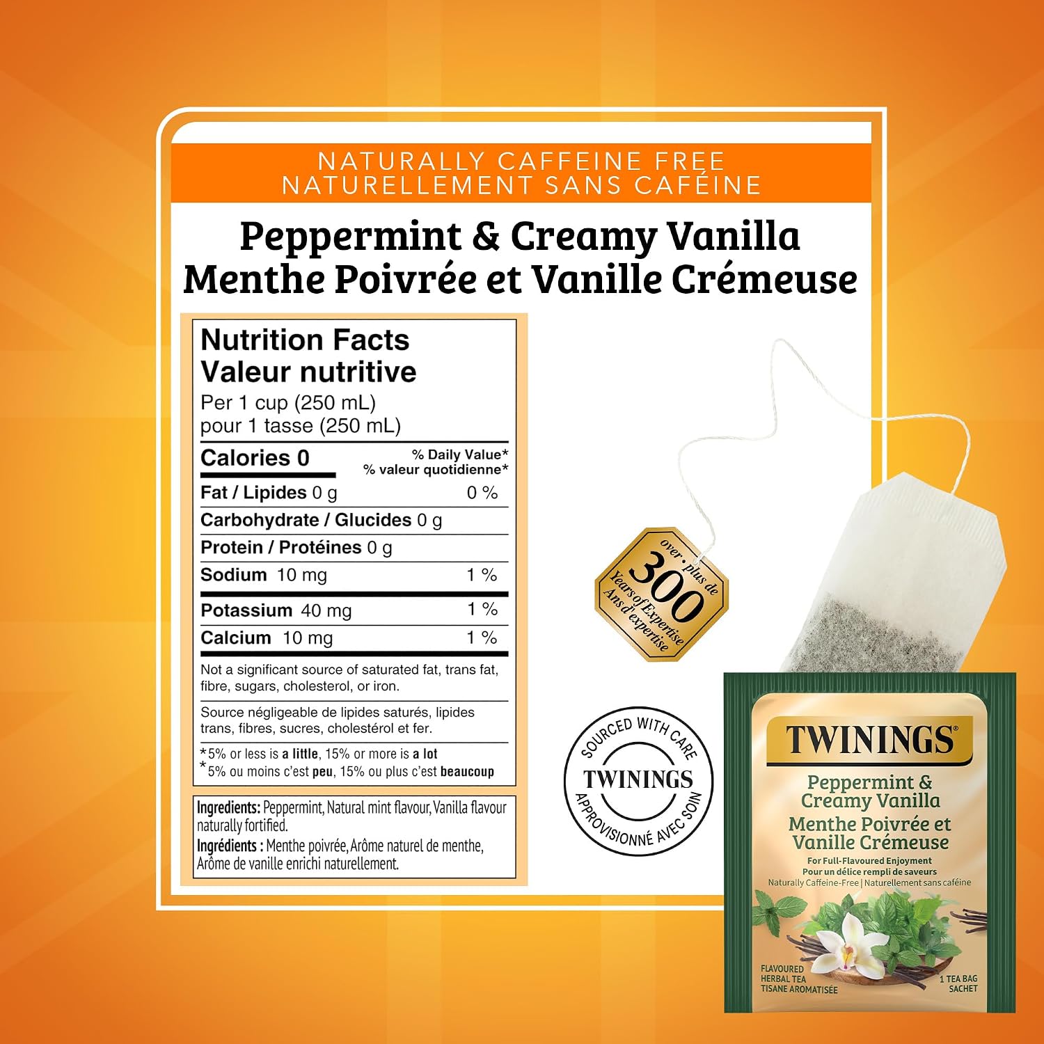 Detalle 2 de Twinings peppermint and vanilla herbal tea, 20 count