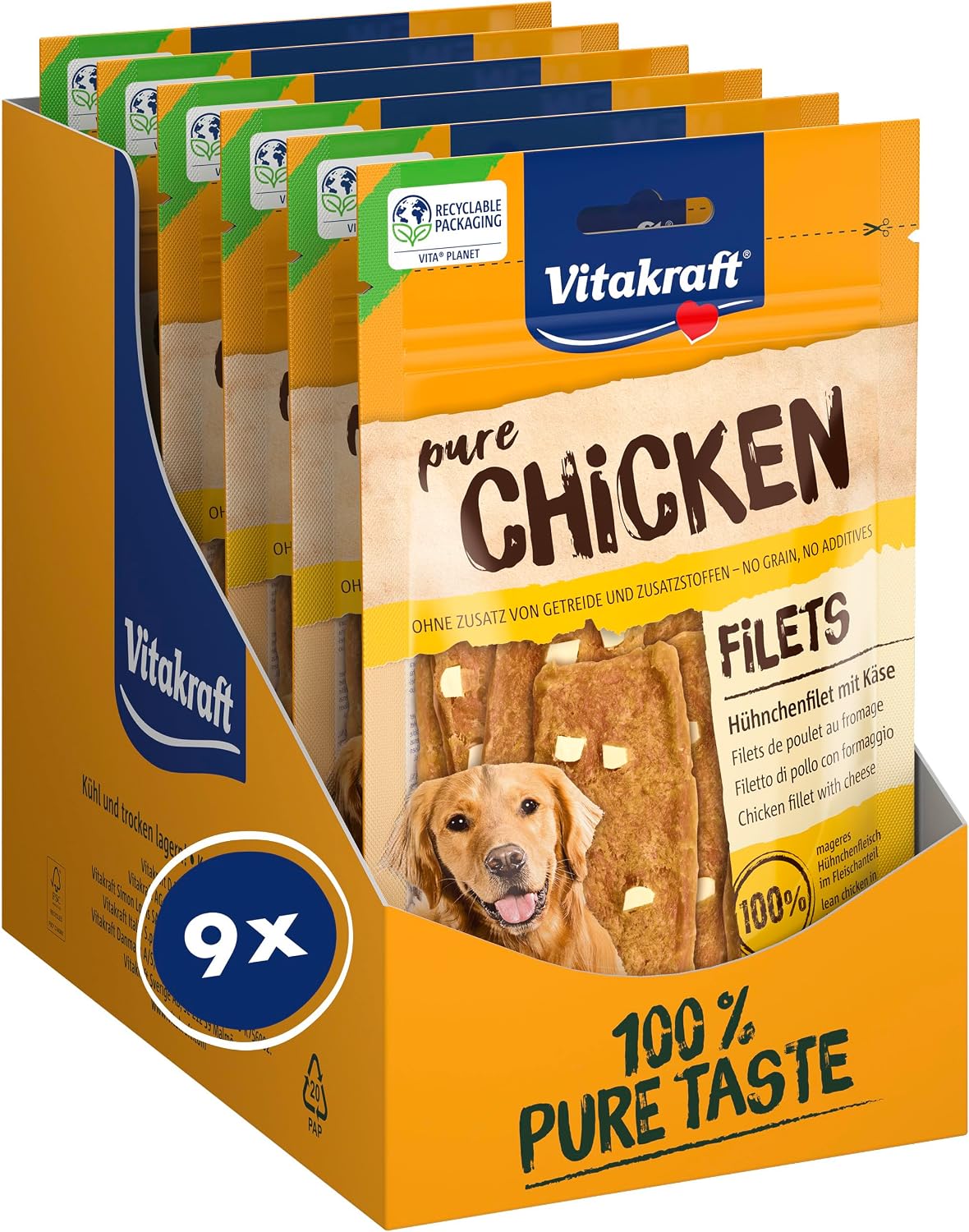 Detalle de Vitakraft Pure Chicken Filets 9×80 g