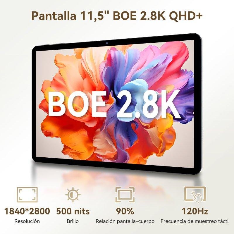 Detalle 2 de Tableta ExcitPower T12 Pro WiFi + 4G 11,5 pulgadas, 8GB/256GB, gris con teclado y stylus