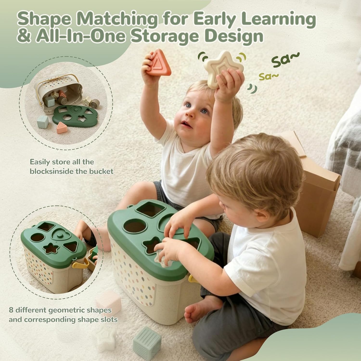 Thumbnail 3 de Auezona 5 in 1 Montessori Baby Toys for 6-12 Months