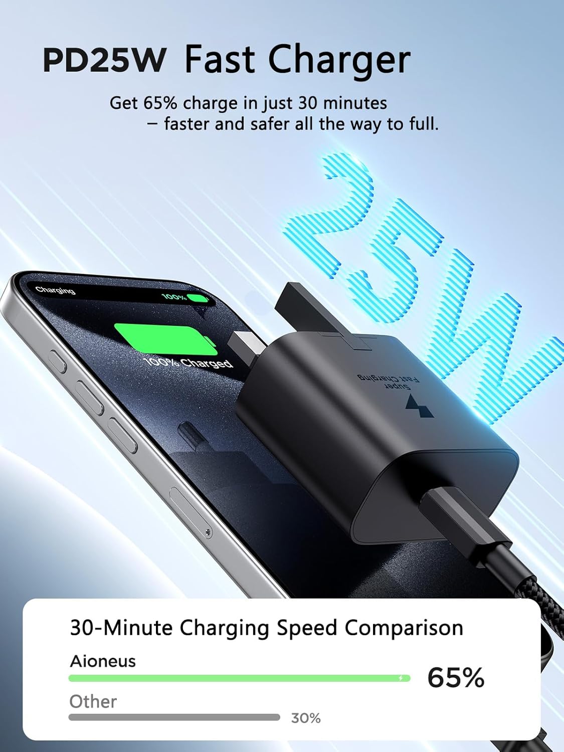 Detalle 2 de Samsung USB-C Fast Charger 25W with cable