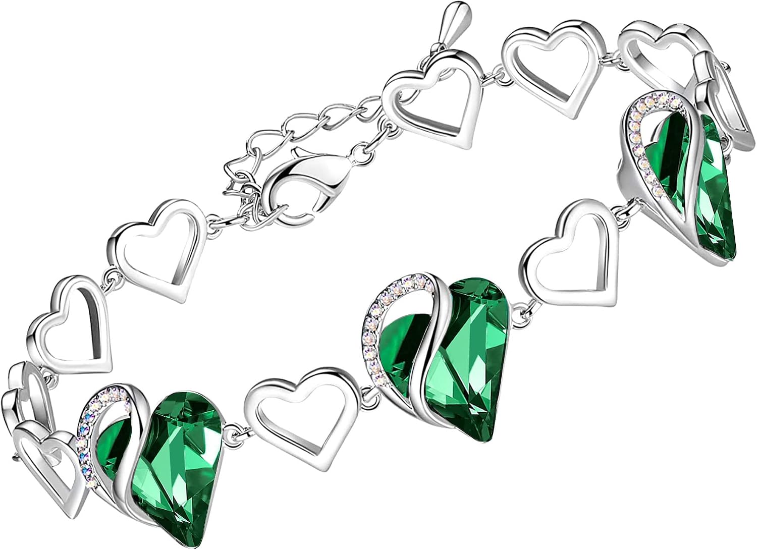 Detalle de Leafael Heart Bracelet, 7-inch chain