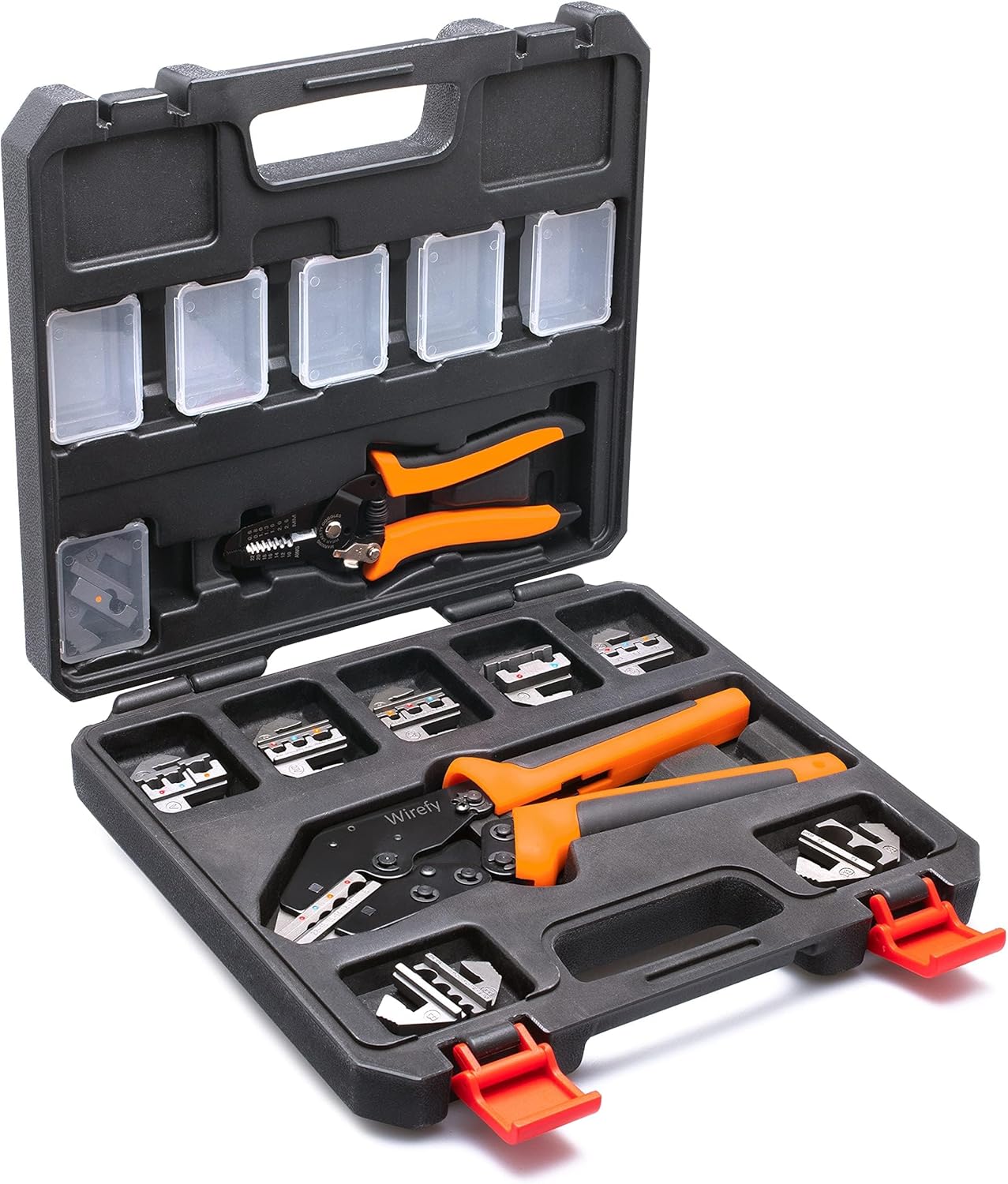 Wirefy 11-piece Crimping Tool Set with High Leverage 9" Wire Crimper