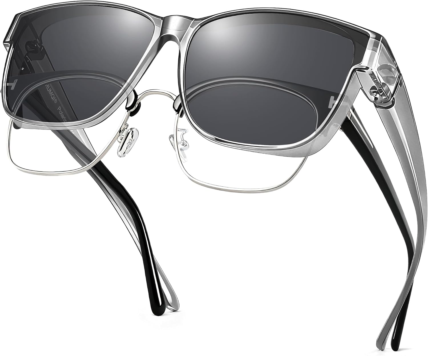Thumbnail 6 de URUMQI Überzieh-Sonnenbrille über normale Brille – Polarisierte UV400 Überbrille Damen in Grau