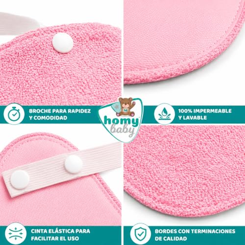 Thumbnail 6 de HOMYBABY Pack 5 Baberos Rizo Bebe: impermeables y absorbentes, 29×25 cm, reutilizables