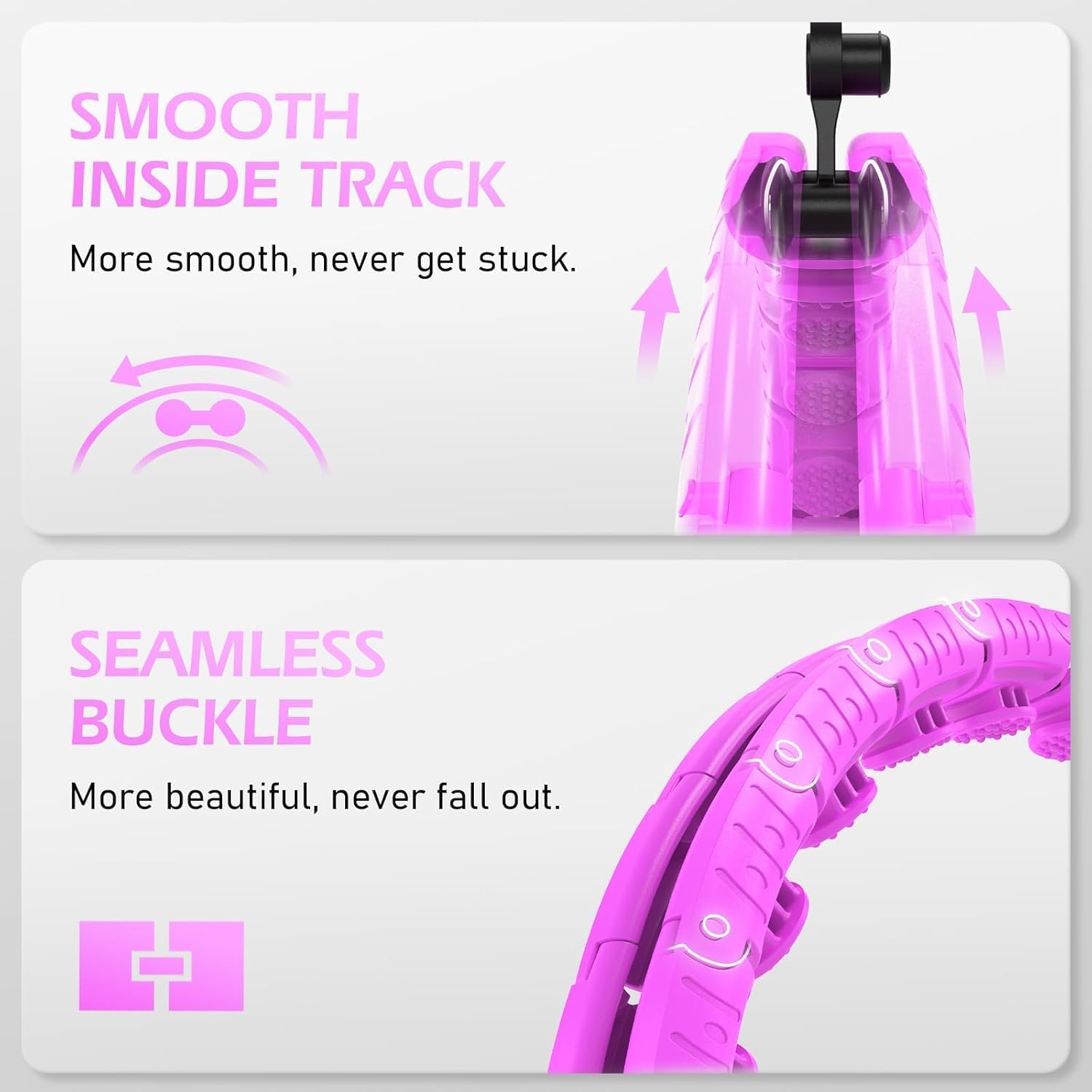Thumbnail 3 de Weighted Hula Hoop for Adults (Plus Size) with 24 Detachable Links – Sweat Weight Ball