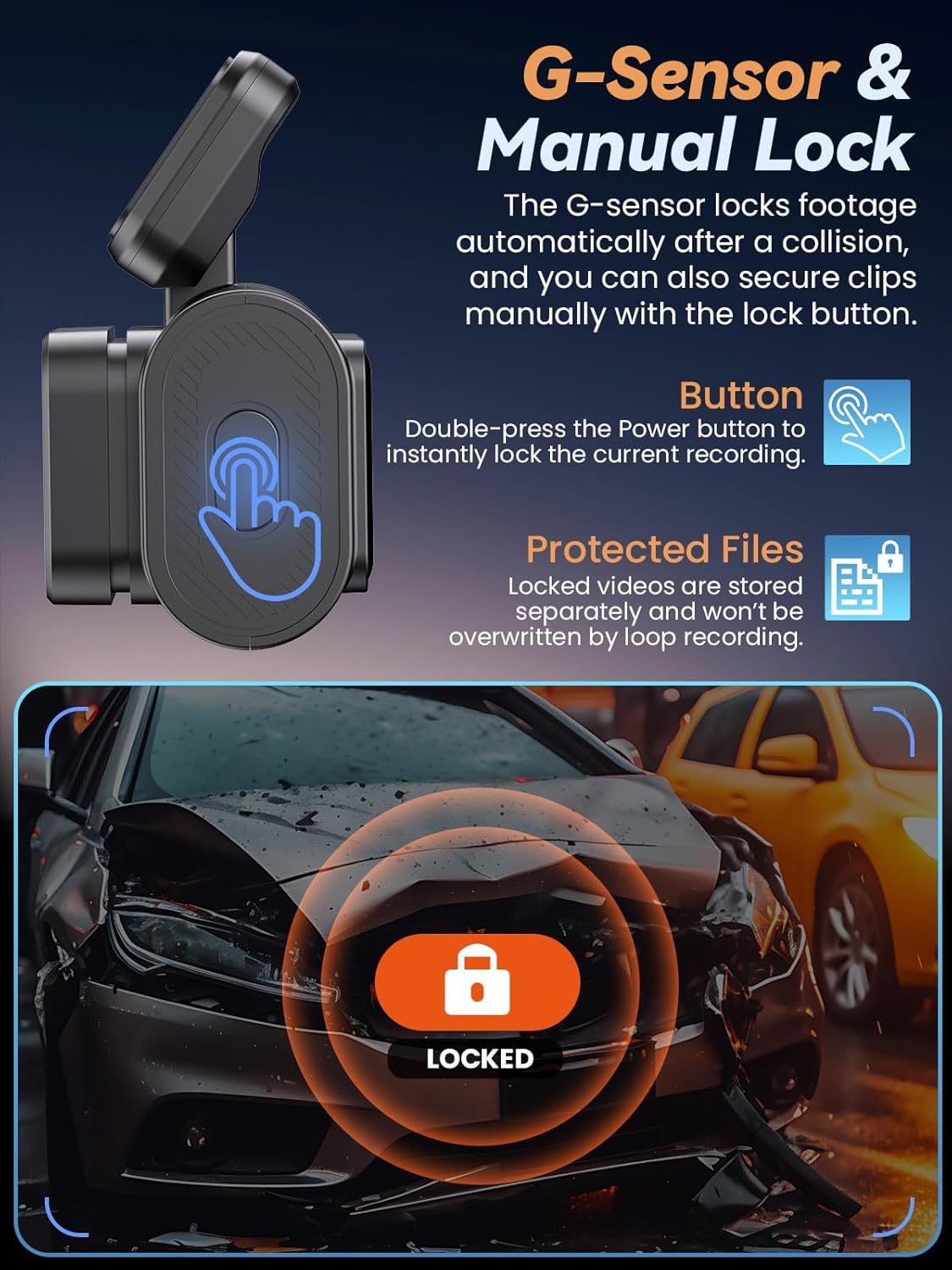 Thumbnail 3 de TINAZEOK C3 4K+1080P Dual Dash Cam