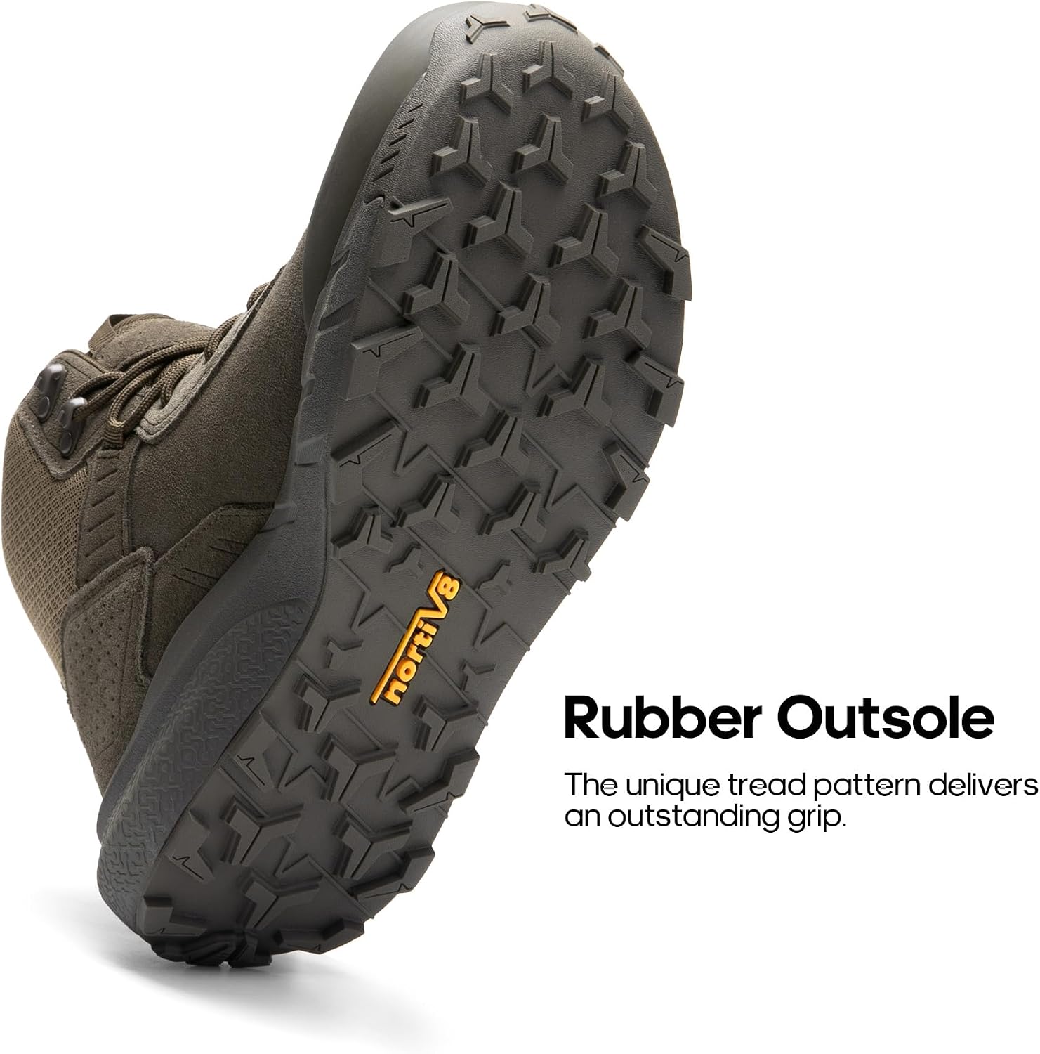 Thumbnail 6 de NORTIV 8 Men's Waterproof Military Tactical Work Boots — Leather, Non-Slip & Lightweight