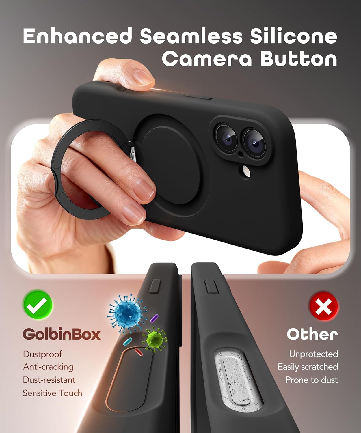 Thumbnail 5 de GolbinBox for iPhone 17 Case with 360° Spin Magnetic Stand