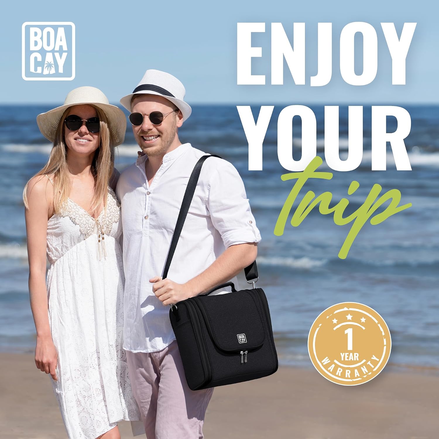 Detalle 2 de BOACAY Extra Large Hanging Travel Toiletry Bag 29.5cm