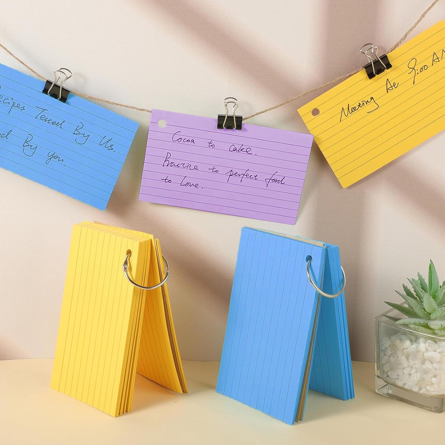 Detalle de Newthinking Revision Flash Cards 5x3 inches (600 pcs) with 6 metal binder rings