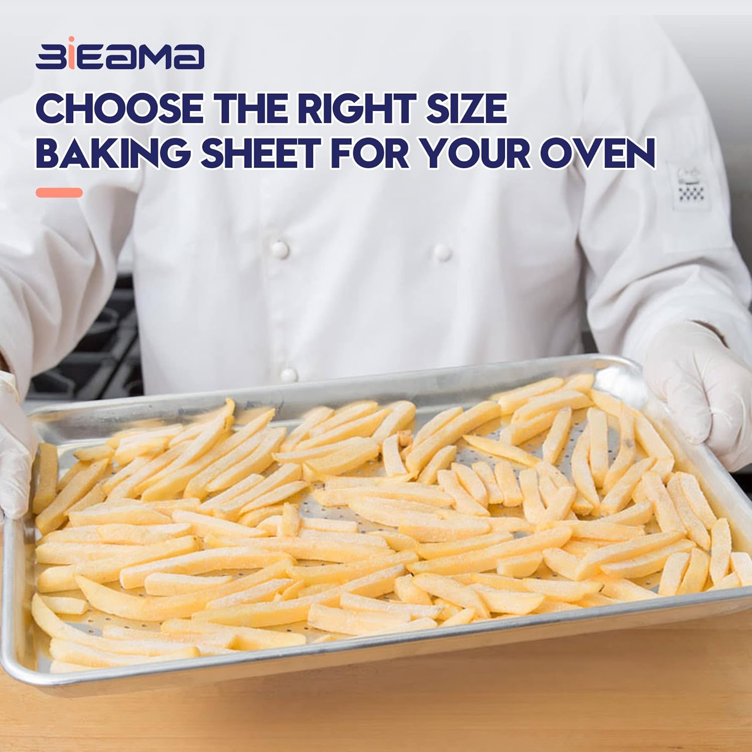 Thumbnail 6 de BIEAMA 12 Pack Full Size 26" x 18" Aluminum Perforated Baking Sheets – Commercial NSF Certified