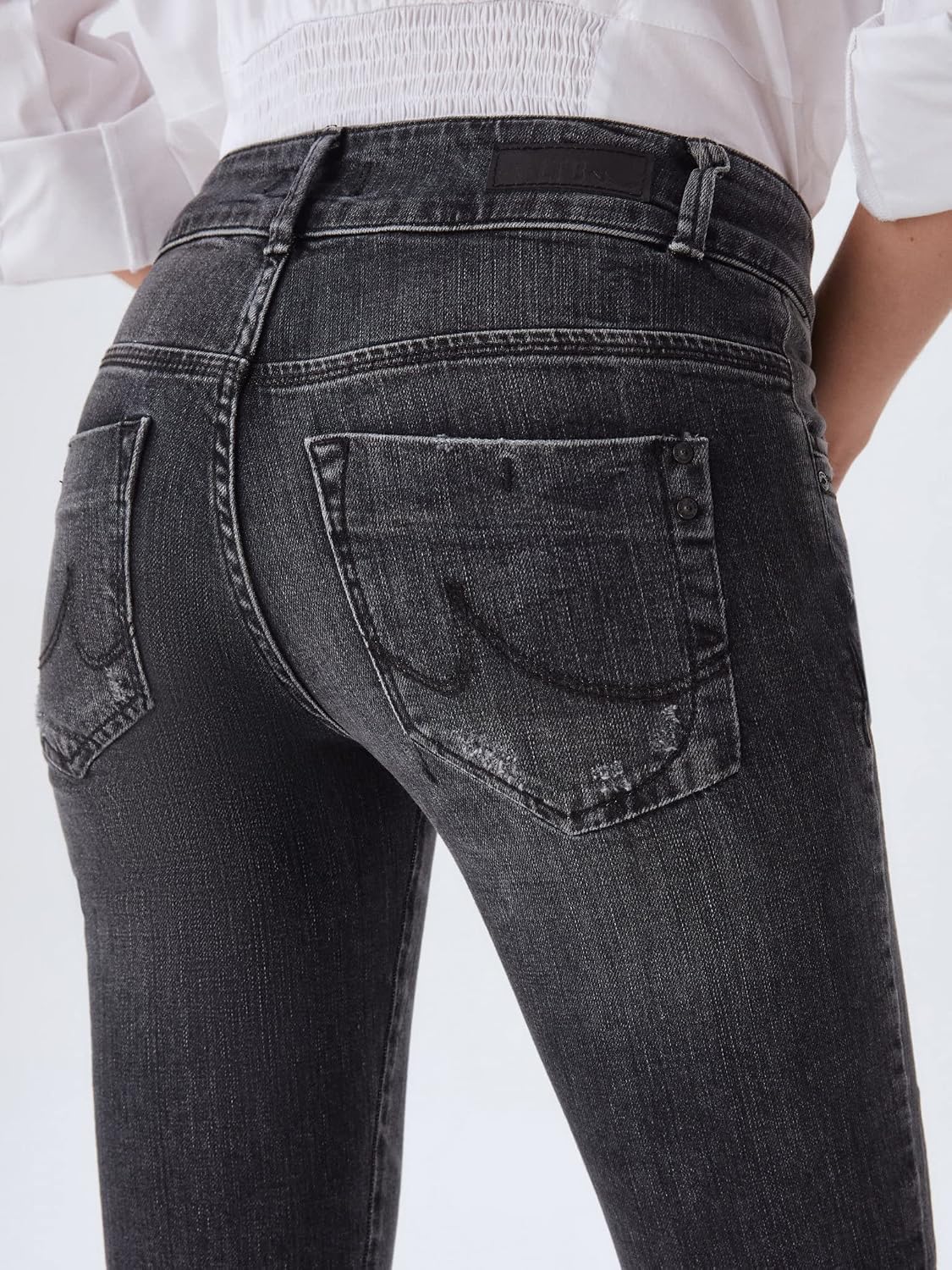 Detalle de LTB Damen Jeans Molly M Super Slim Fit – Blau Juana Wash W24–W34 Stretch