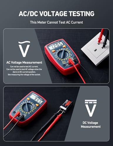 Detalle de AstroAI Digital Multimeter 2000 Counts with Backlit LCD – Practical DIY Tool for Home use