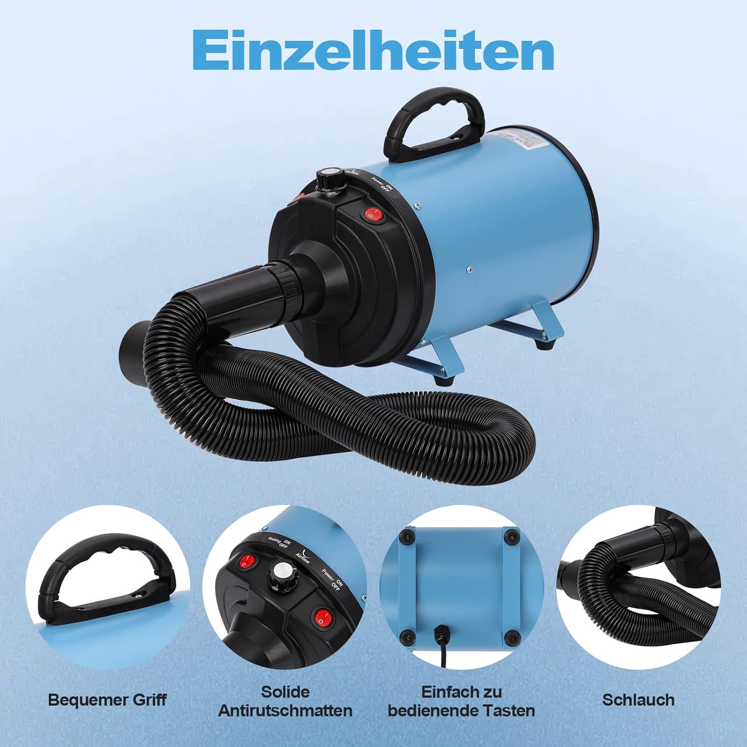 Detalle 1 de XKISS Soffiatore per Cani 3200W