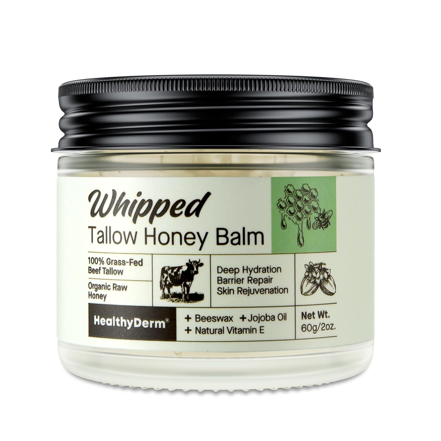Detalle de Beef Tallow Honey Balm 2oz