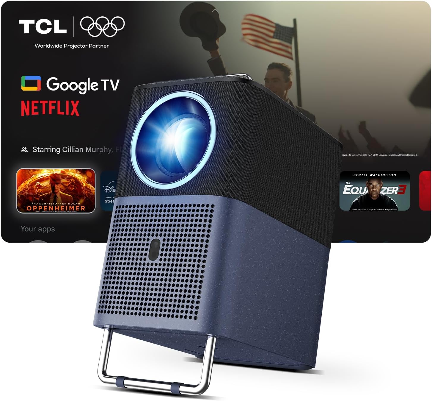 Detalle de TCL A1s Smart Projector 4K Support with Google TV and Dolby Audio