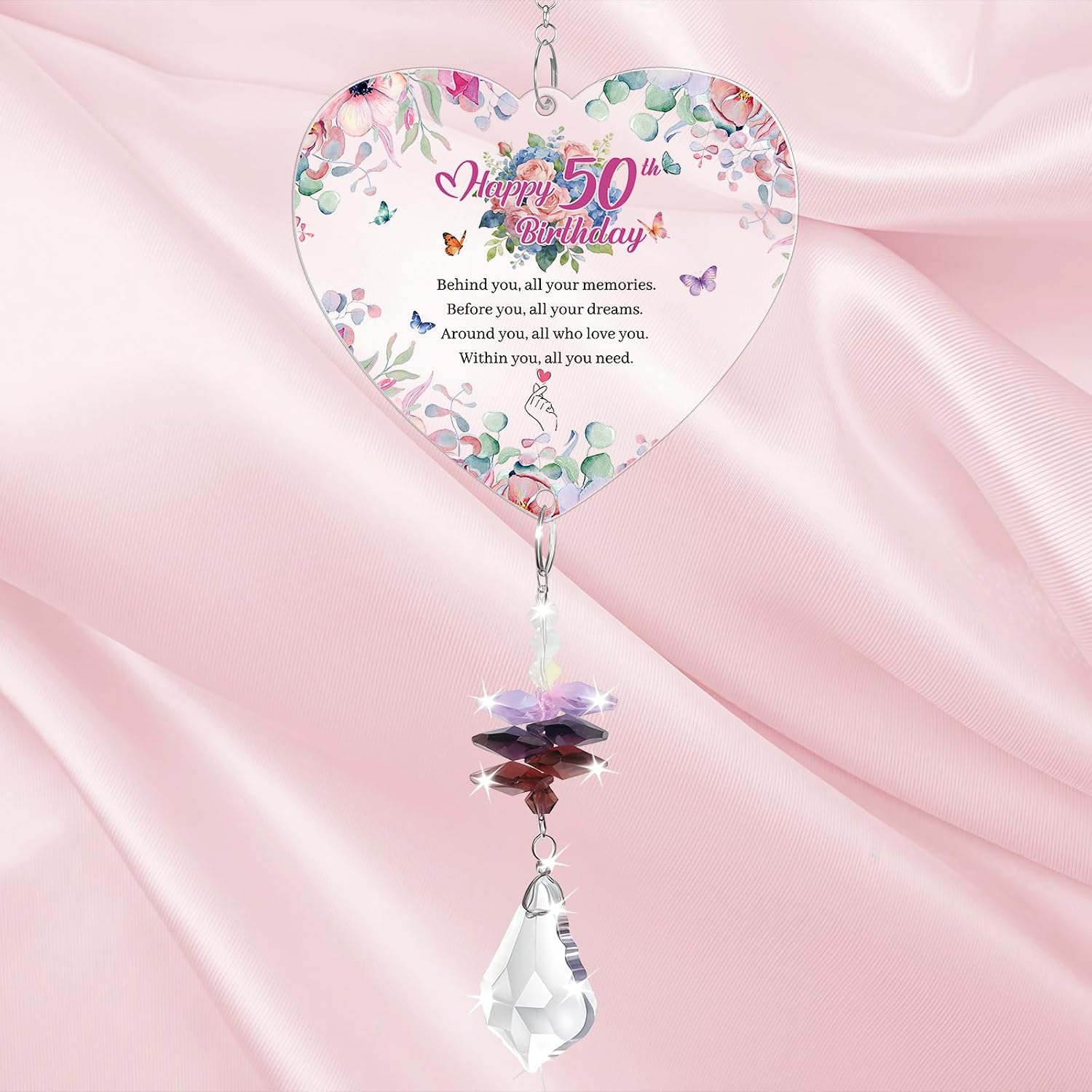 Thumbnail 4 de 50th Birthday Crystal Suncatcher Gift