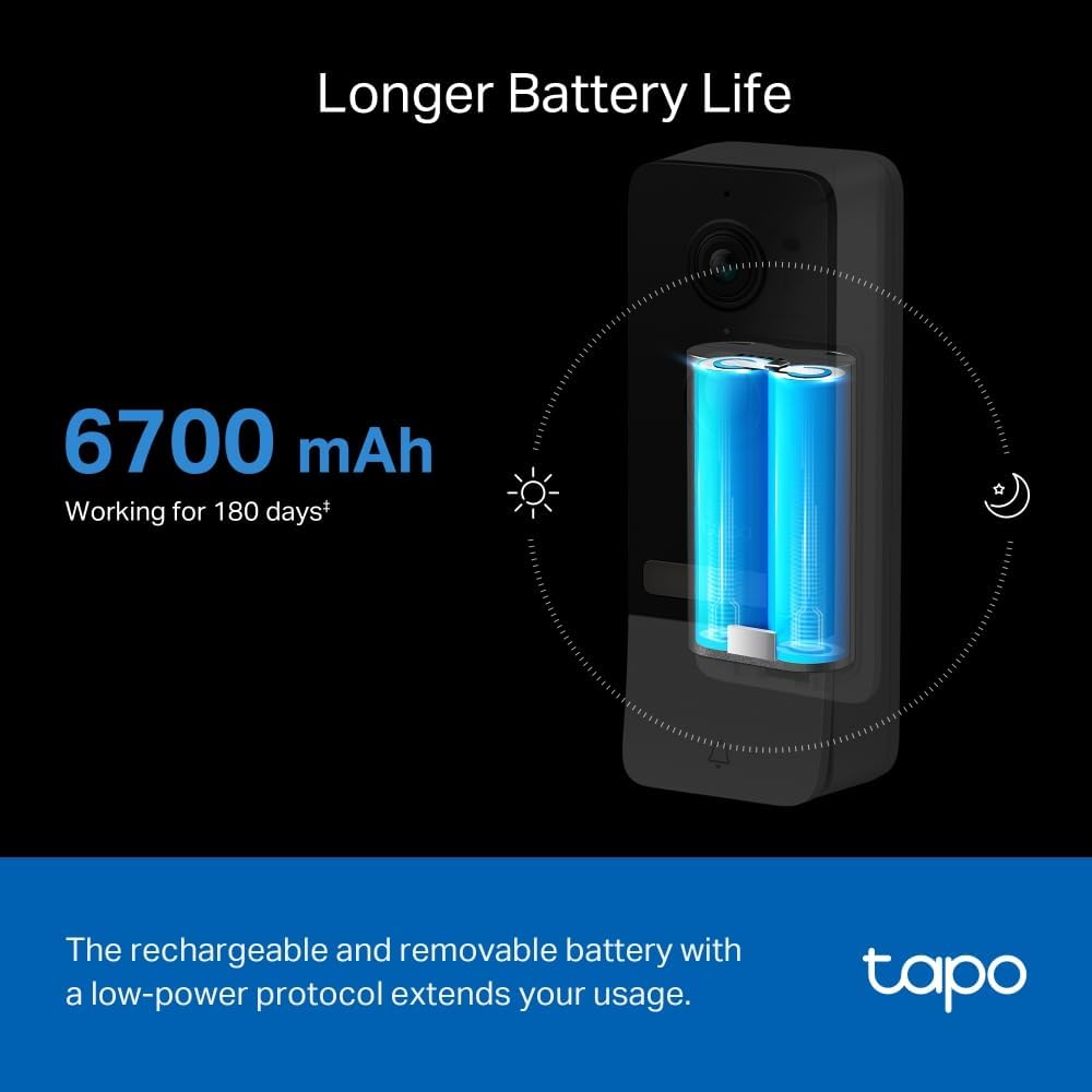 Thumbnail 4 de Tapo TD23 2K 5MP Battery Video Doorbell