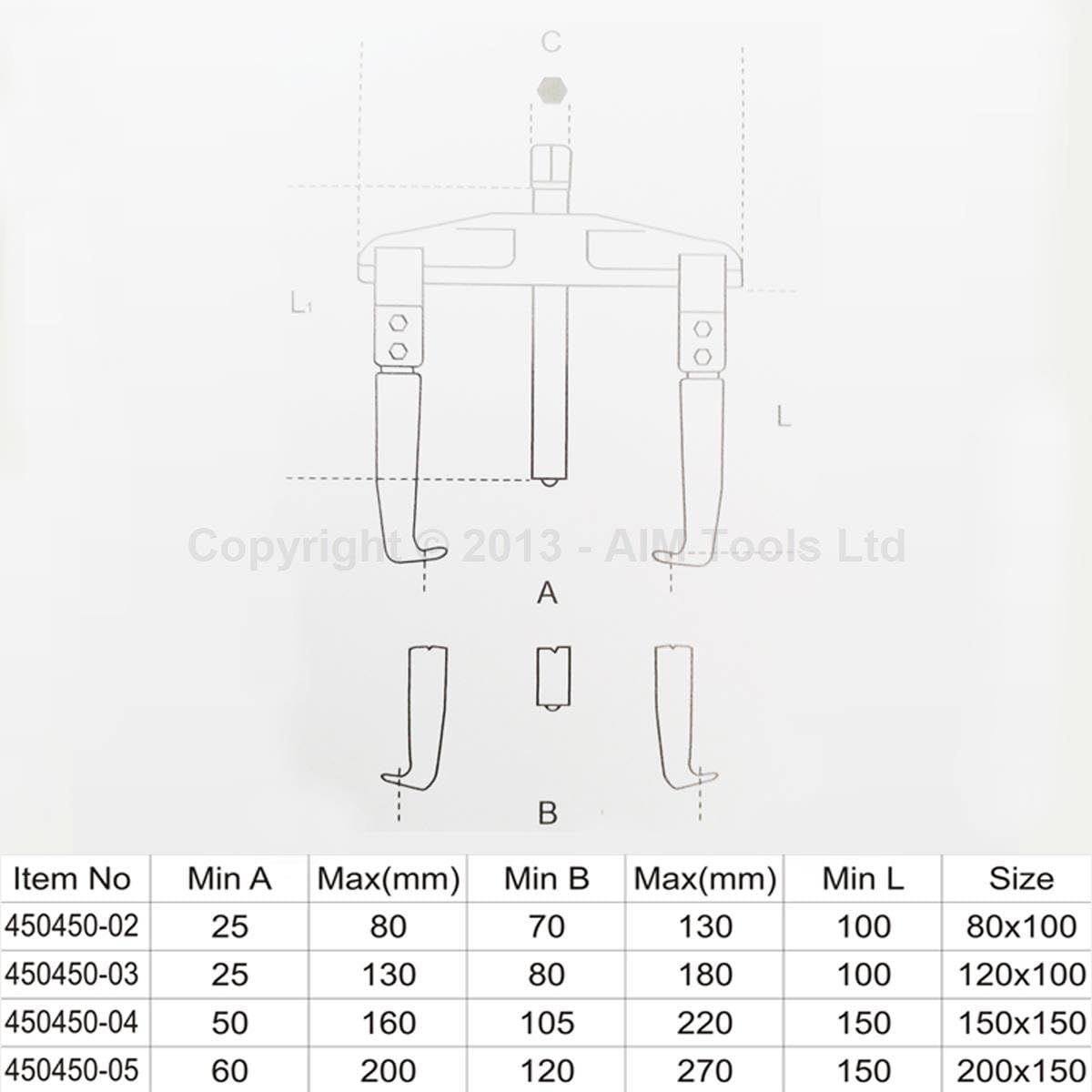 Thumbnail 1 de KATSU Two Jaw Gear Bearing Puller (130 x 100mm) for tight gaps and bearing removal
