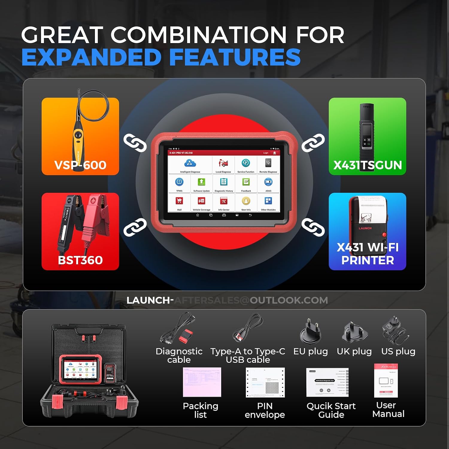Thumbnail 4 de LAUNCH X431 PROS V+ 5.0 Elite: Bidirectional Scan Tool with CANFD and 2026 DBSCar VII Connector