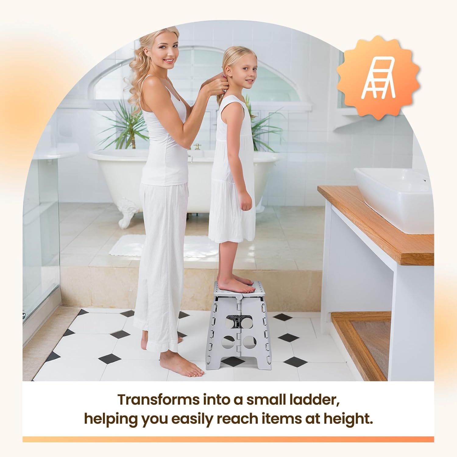 Thumbnail 6 de ACKO Folding Step Stool 13" foldable plastic step stool 🪜