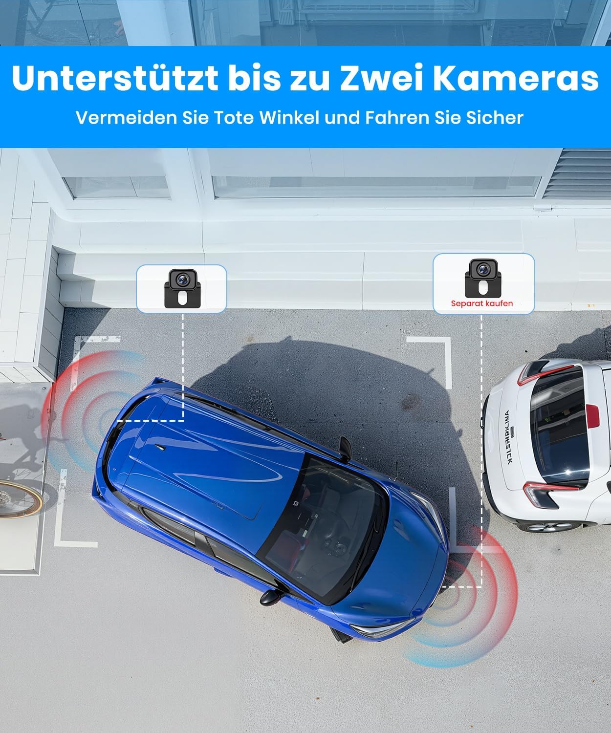 Thumbnail 4 de AUTO-VOX Rückfahrkamera kabellos 5" 1080P Monitor