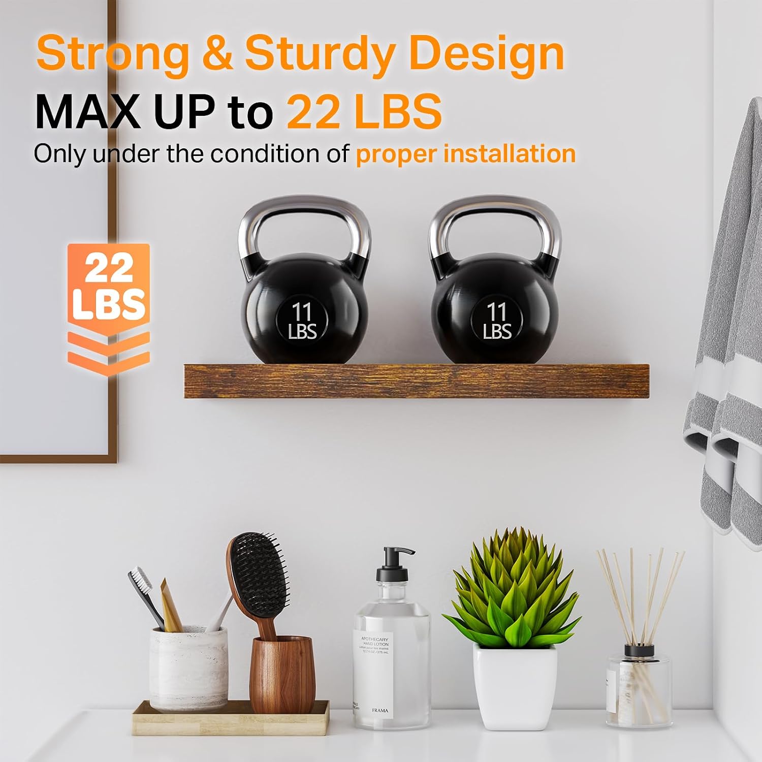 Thumbnail 3 de BAYKA Floating Shelves 15.7-Inch