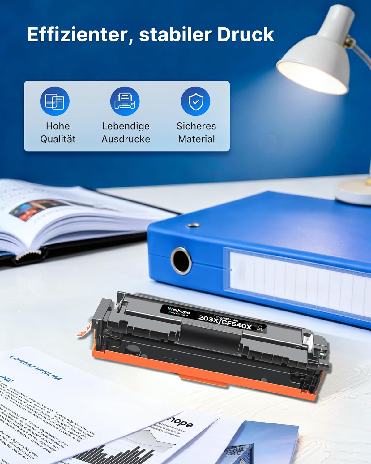 Thumbnail 3 de 203X/203A Toner-Set mit Chip für HP Color LaserJet Pro MFP M281/M254 – 4er-Pack