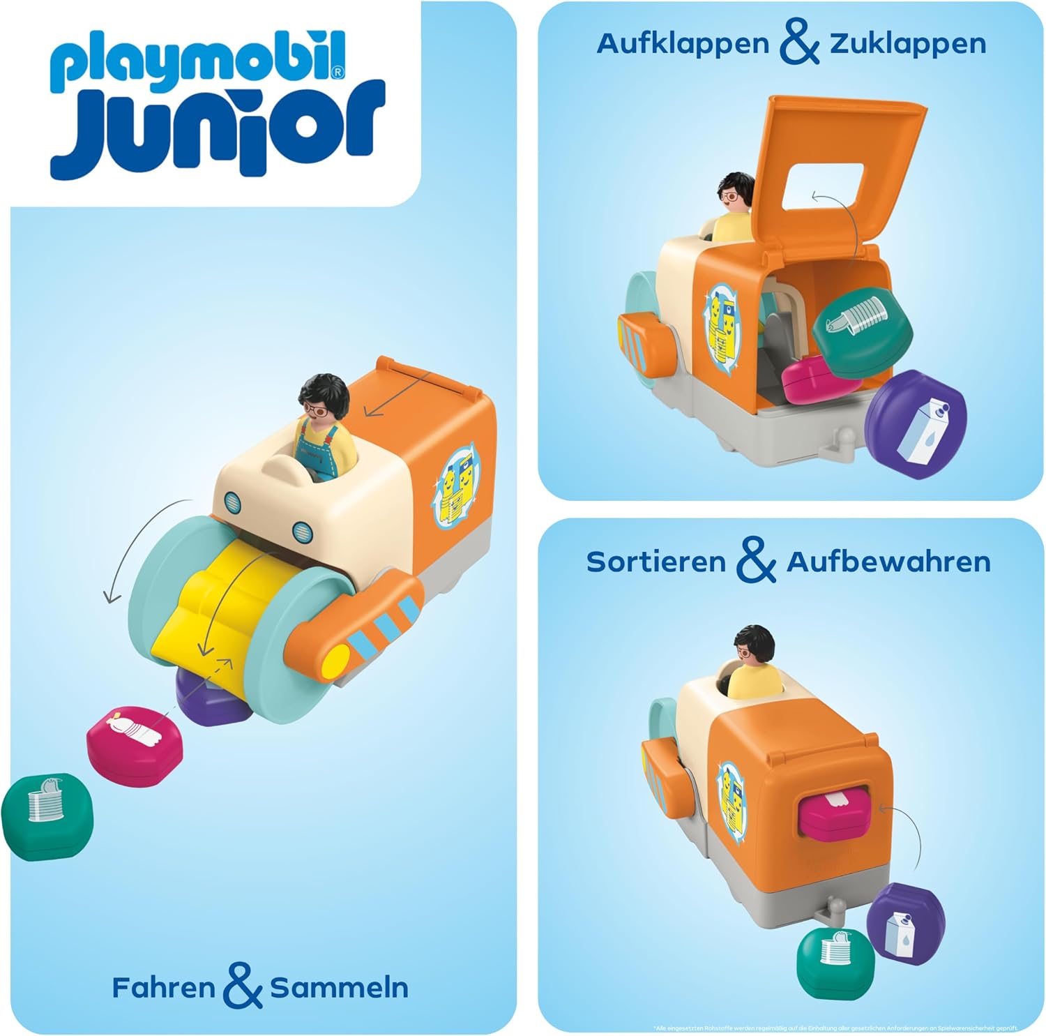 Thumbnail 3 de PLAYMOBIL JUNIOR Müllsammelfahrzeug 206 mm