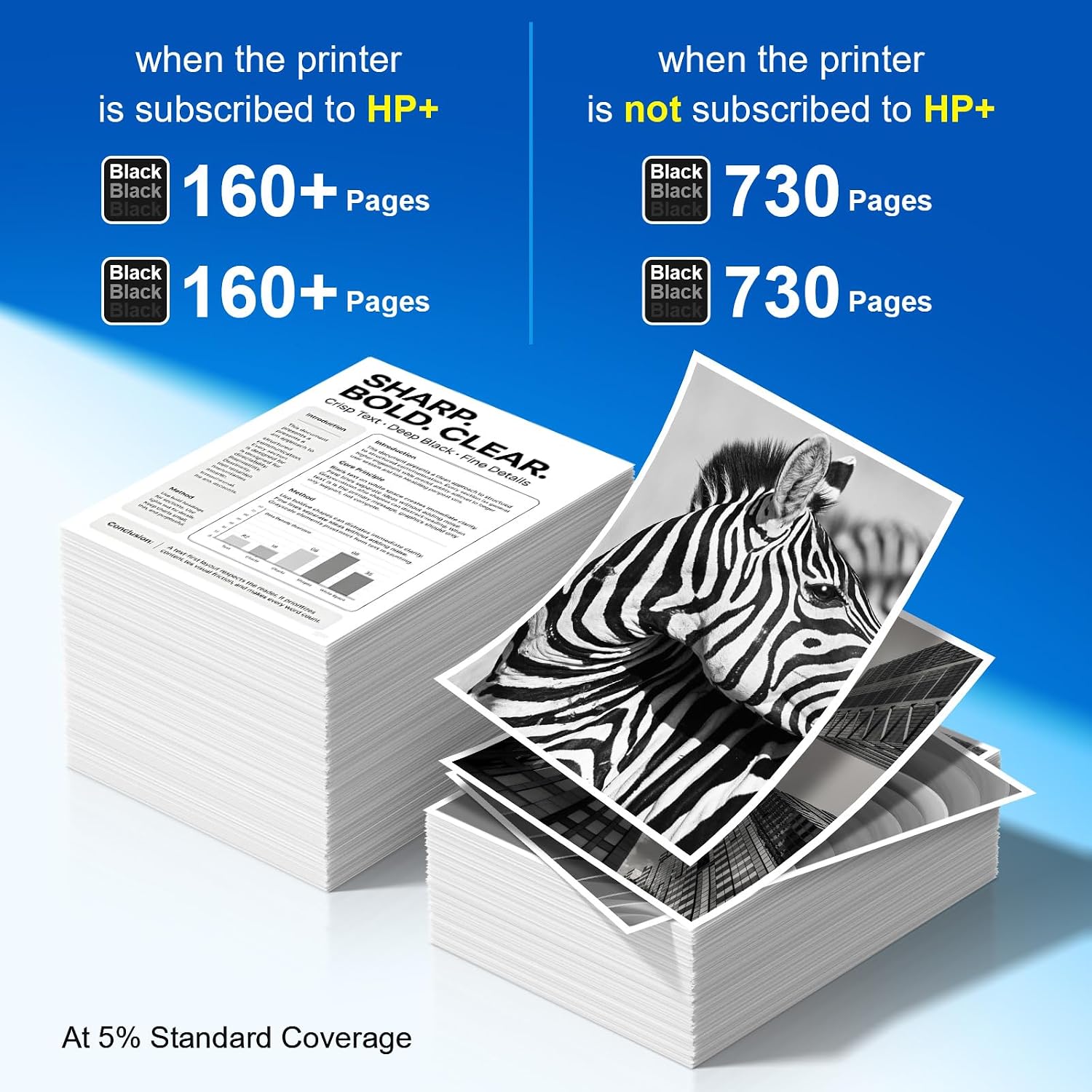 Detalle de NVN 68-2B 68XL Black Ink Cartridges, 2-Pack for Compatible HP Printers