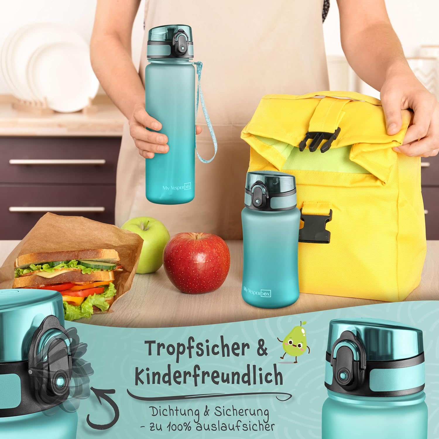 Thumbnail 3 de My Vesperbox Trinkflasche Kinder [750 ml] – Auslaufsicher & Kohlensäuregeeignet