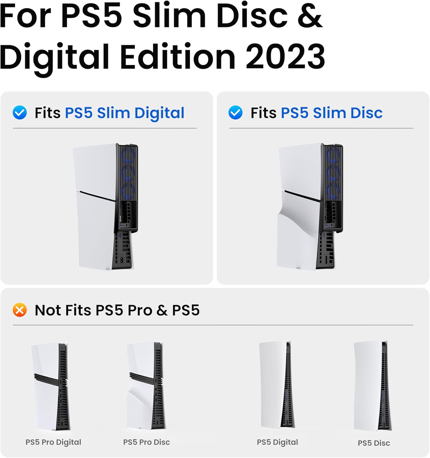 Thumbnail 1 de KIWIHOME Slim Fan for PS5 Slim with Auto Speed and LED – Quieter Cooling Accessory (USB 3.0)