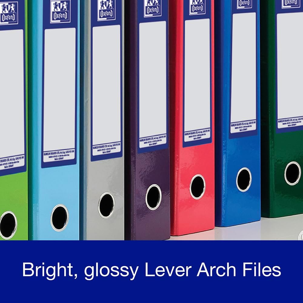 Detalle de Oxford Premium A4 Lever Arch File (Pink) Heavy Duty – 70mm spine, single folder
