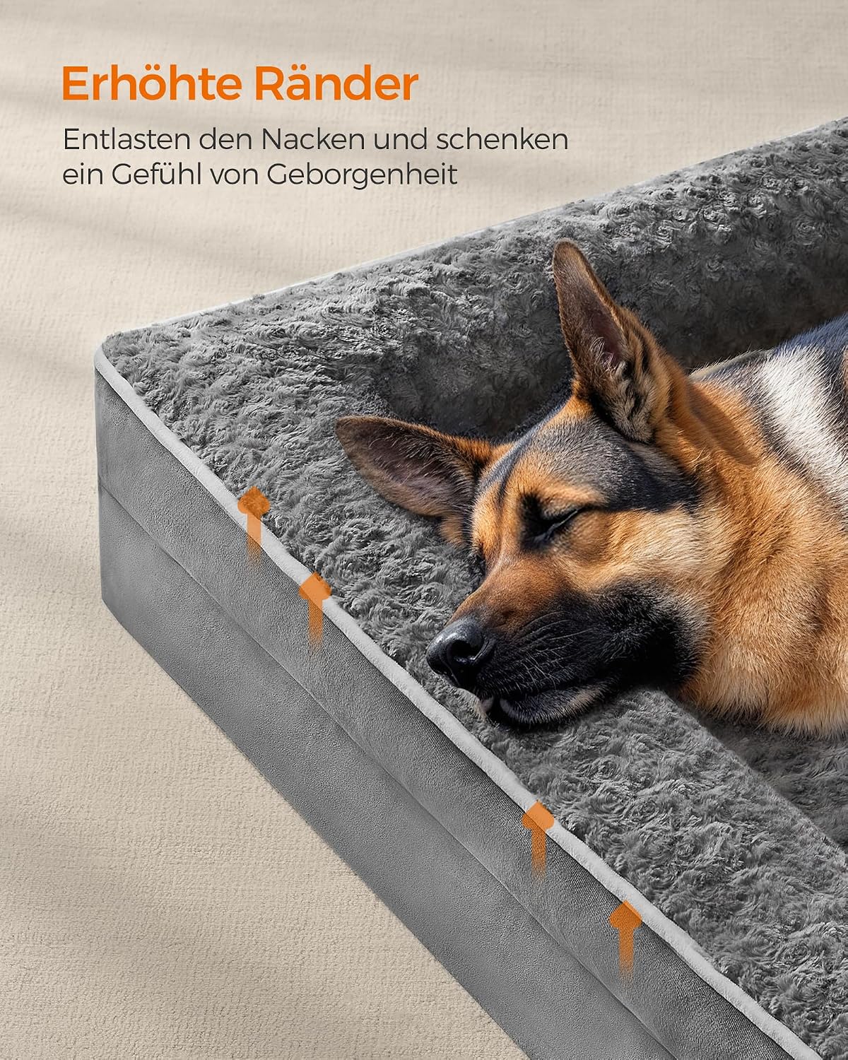 Thumbnail 4 de Feandrea PGW254G02 orthopädisches Hundebett 122×85×16 cm
