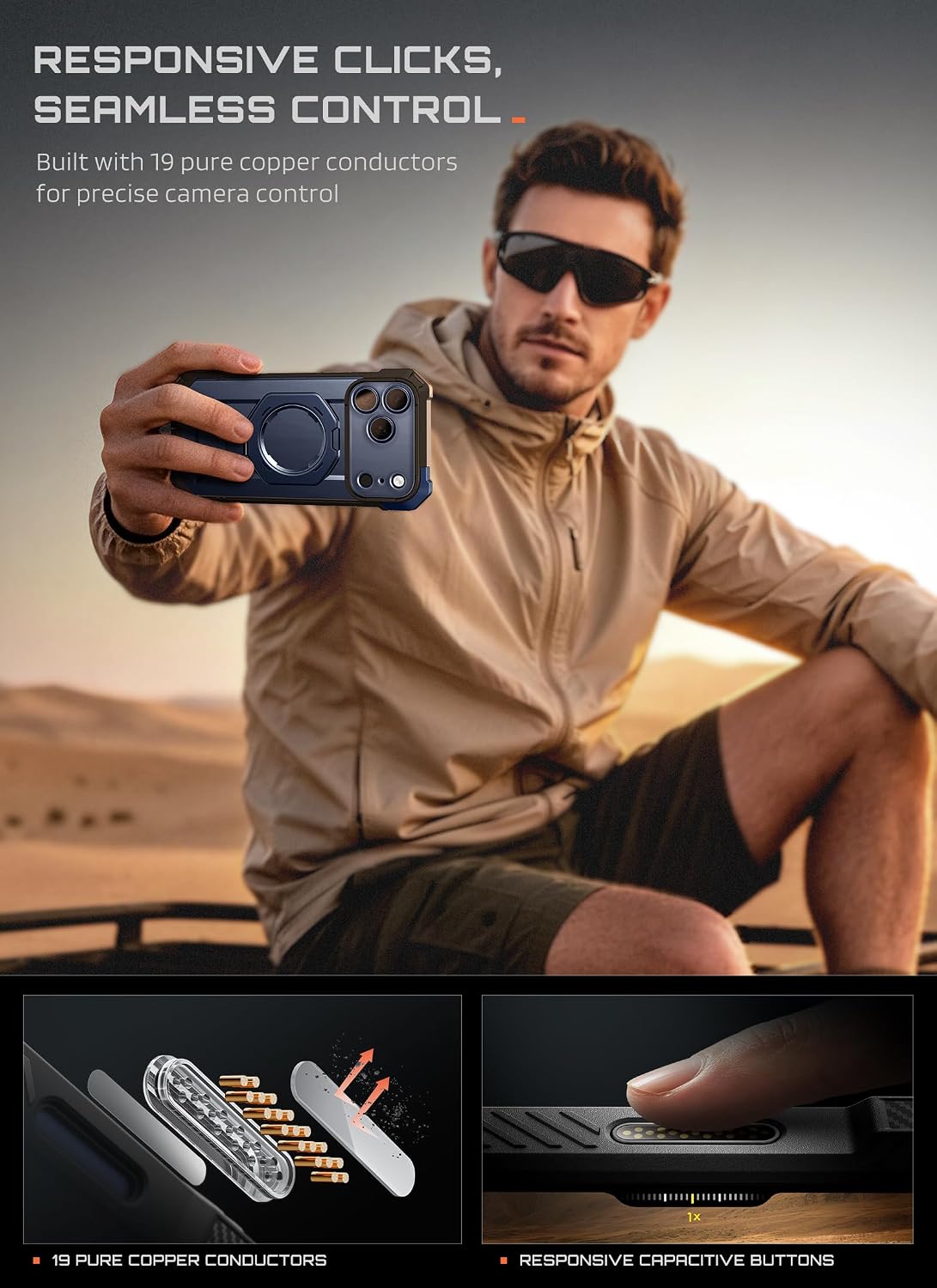 Thumbnail 5 de iPhone 17 Pro Max case with kickstand, 1.5 mm
